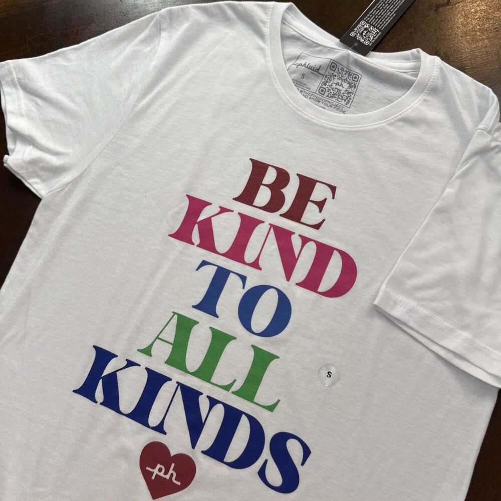 Be Kind To All Kinds Gender Neutral Small Pride LGBTQ Positivity Graphic tee